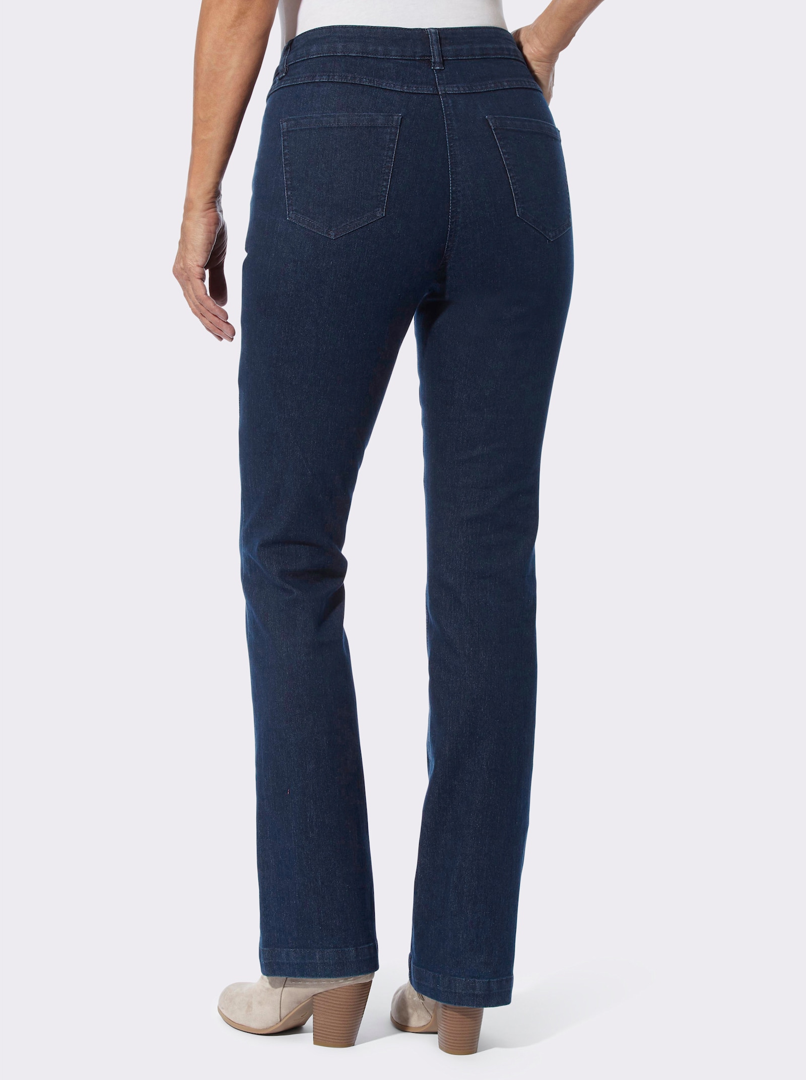 Bootcut jeans met sierknopen - dark-blue
