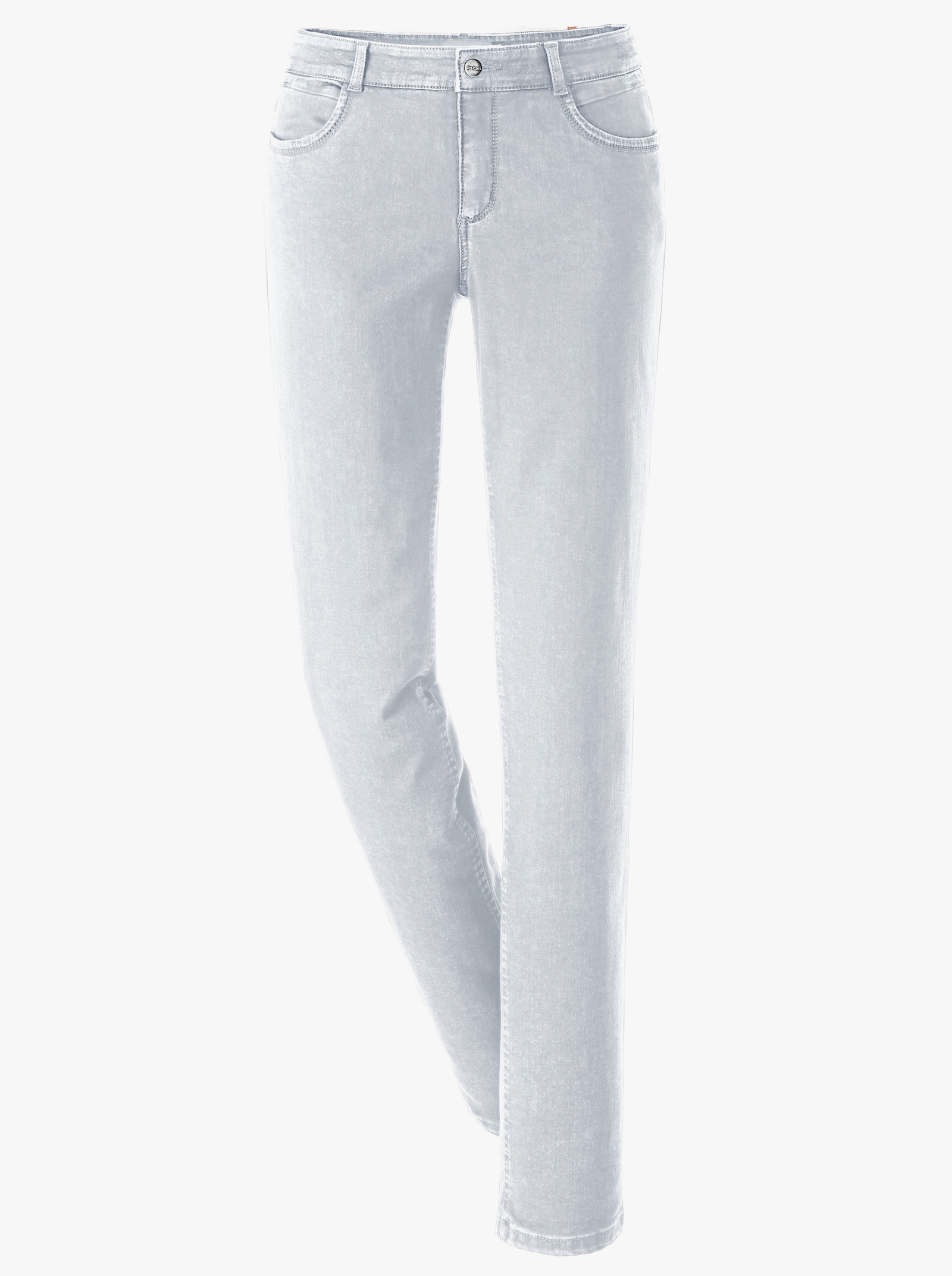 Ascari Stretch-Jeans in Röhren-Form - weiß