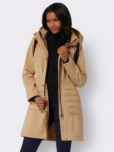 Kurzmantel in Softshell-Qualität - camel