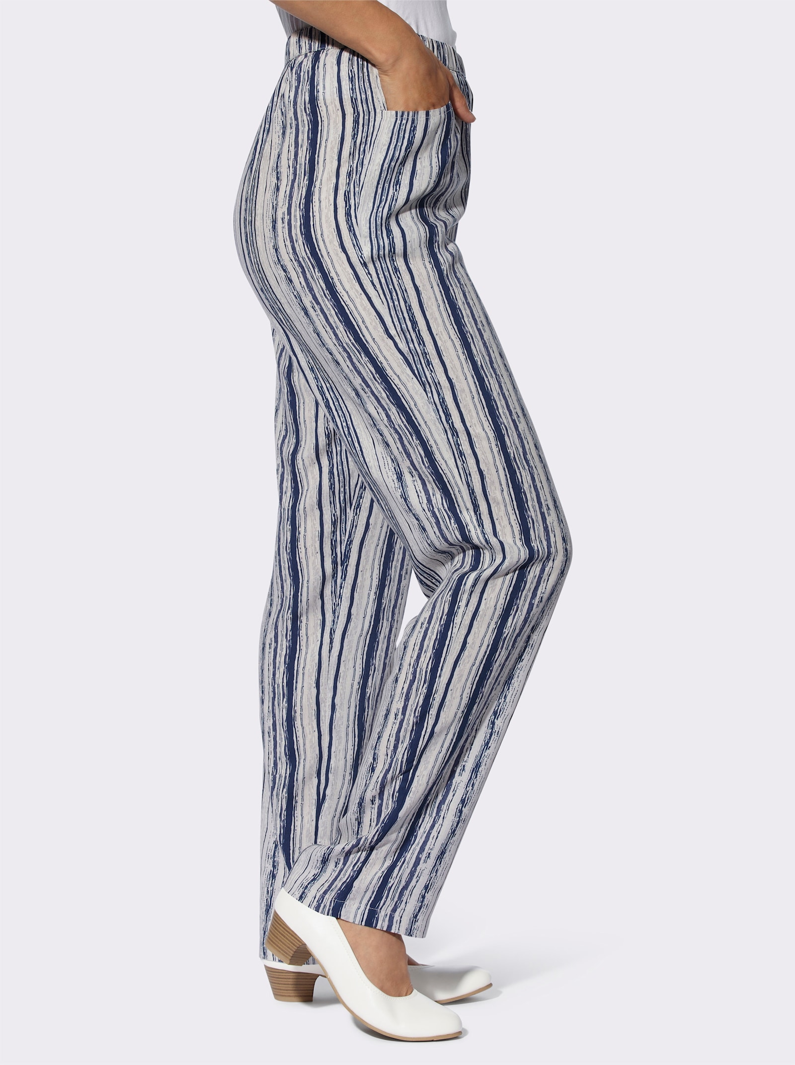 Schlupfhose im Doppelpack - steingrau + steingrau-bedruckt