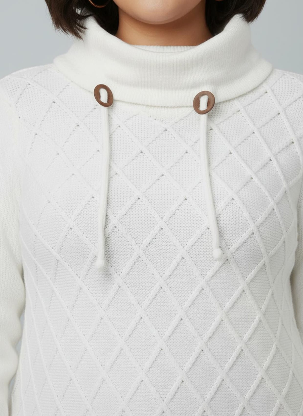 Rollkragenpullover - ecru