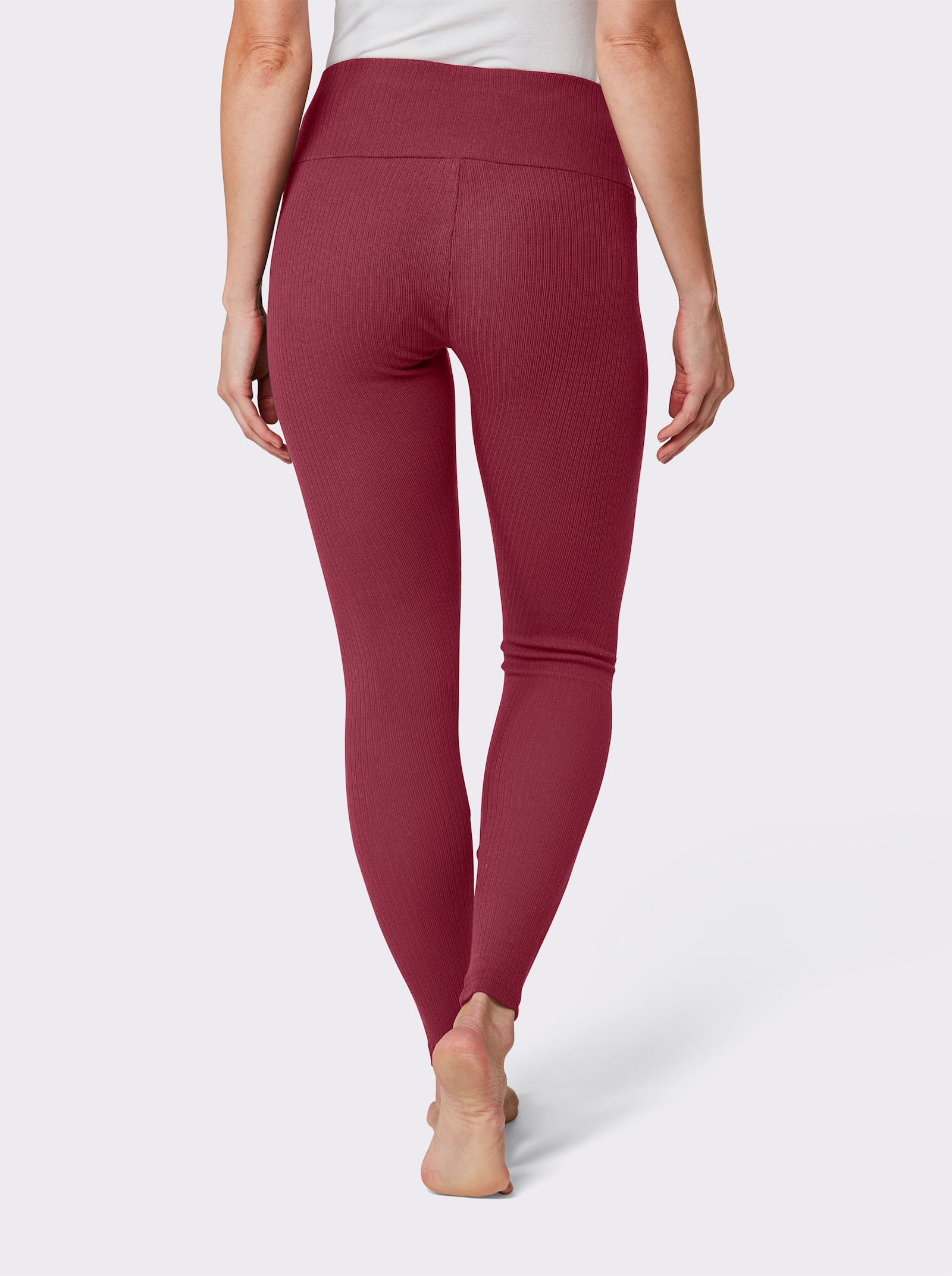 wäschepur Leggings hinten höher geschnitten - bordeaux