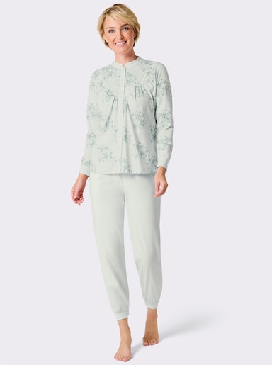 wäschepur Schlafanzug - zartmint-ozean-bedruckt