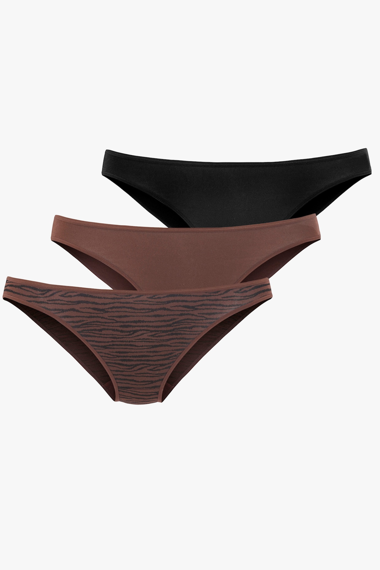 LASCANA Bikinislip - braun, schwarz