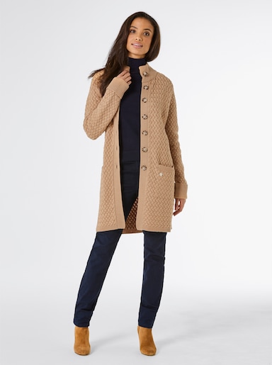CREATION L PREMIUM Longstrickjacke - camel