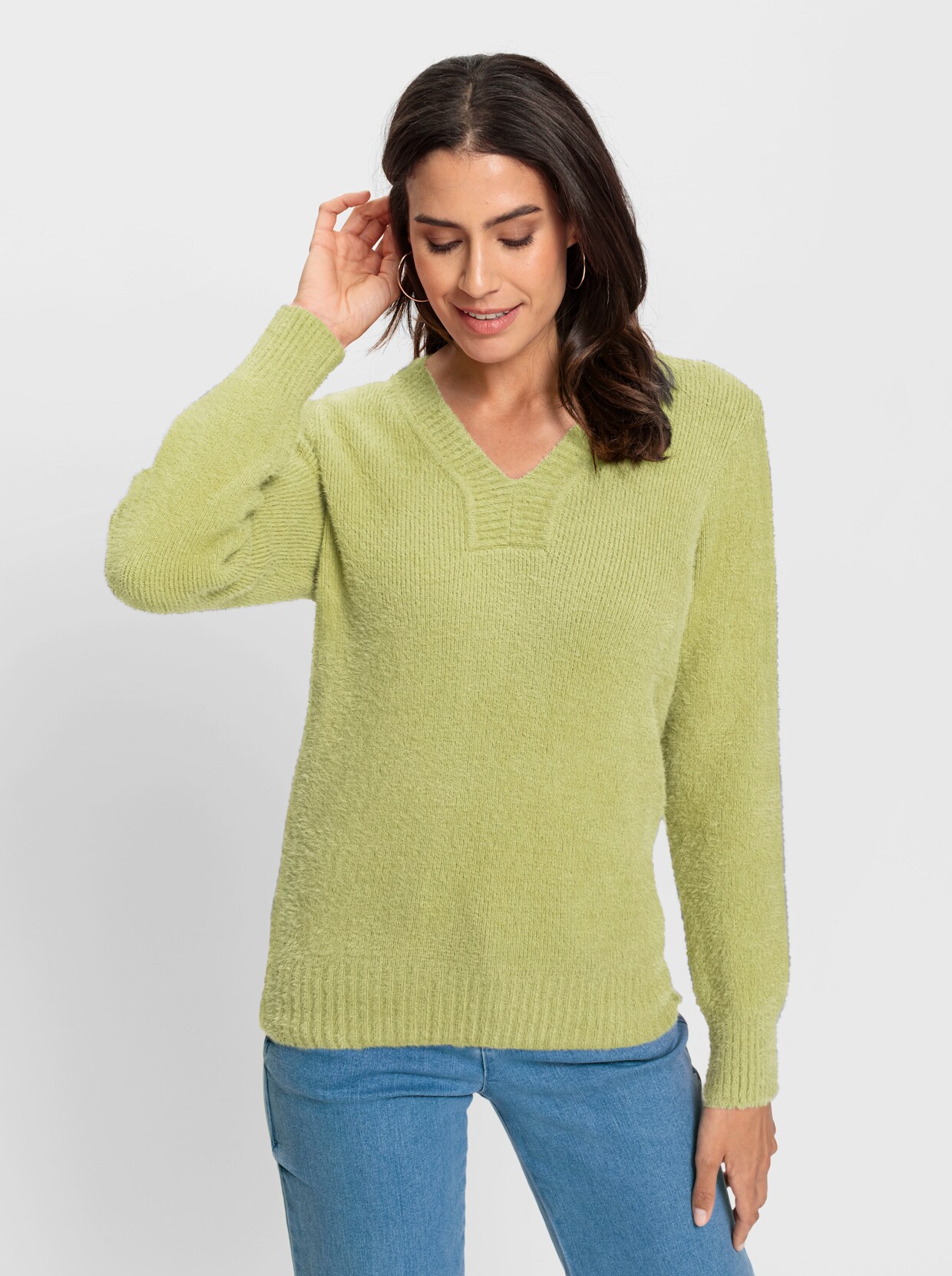 Pullover met lange mouwen - lindegroen