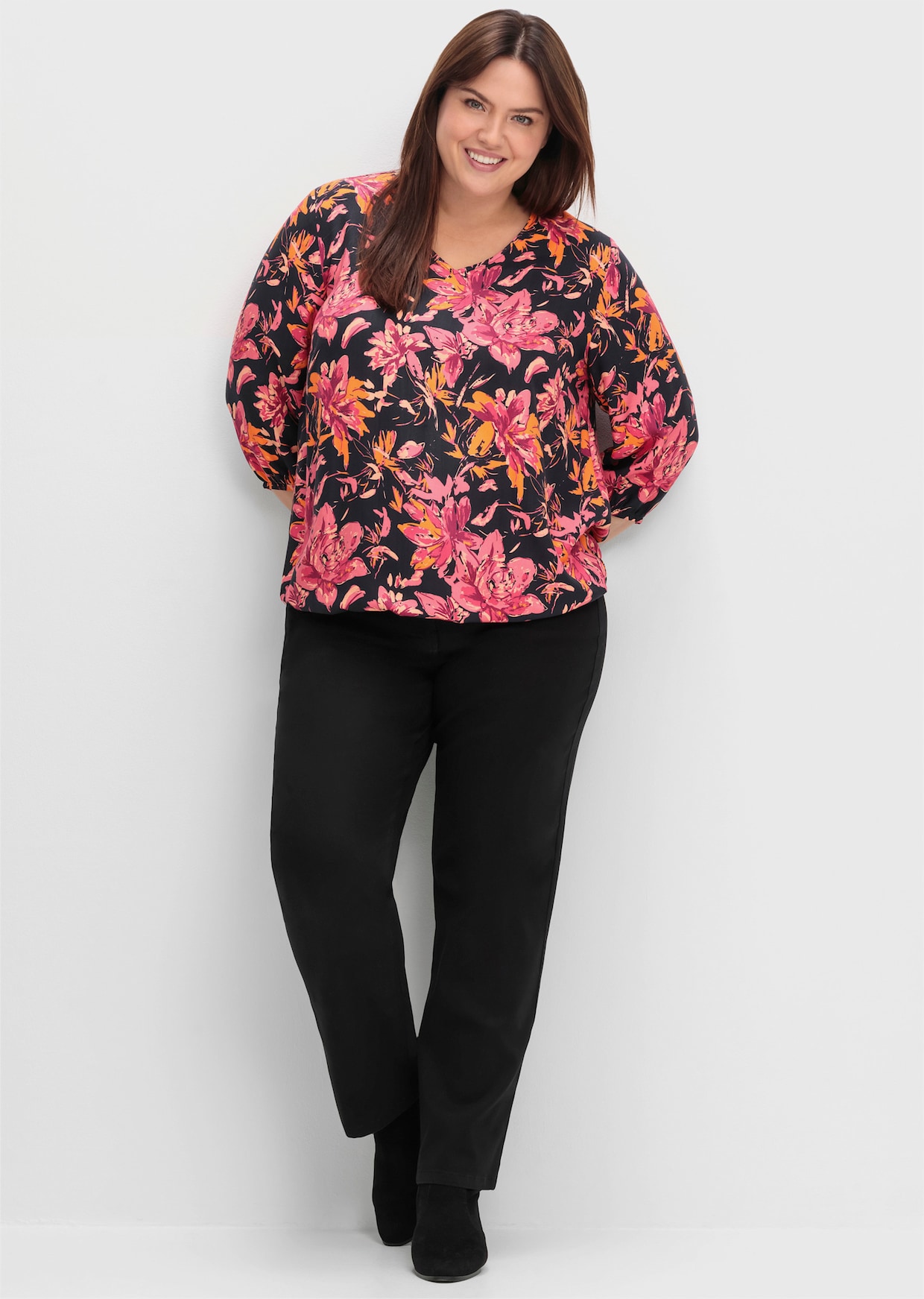 sheego Stretch-Hose - schwarz