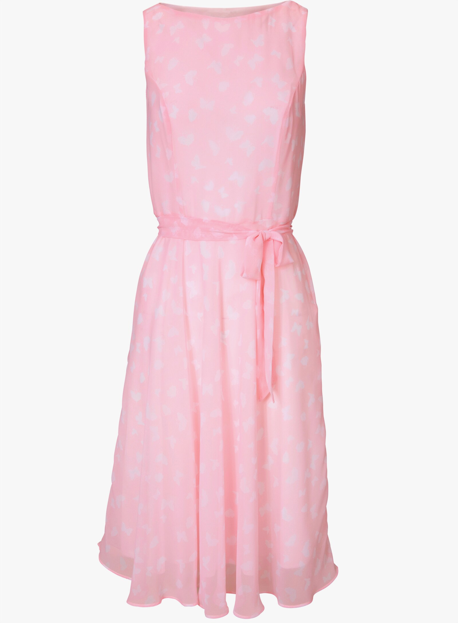 heine Sommerkleid inklusive Bindegürtel - rosé-offwhite