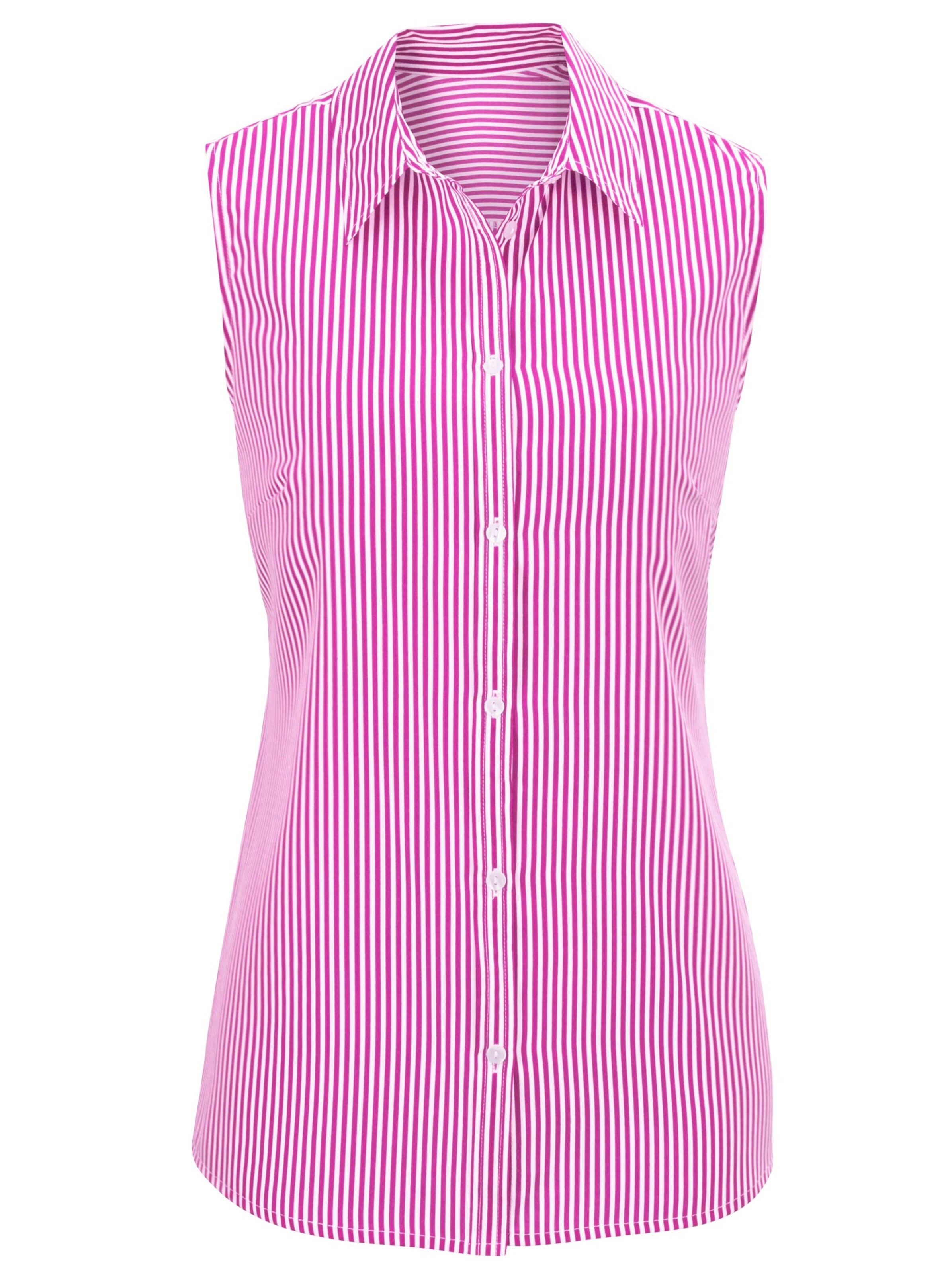 Bluse - pink-gestreift
