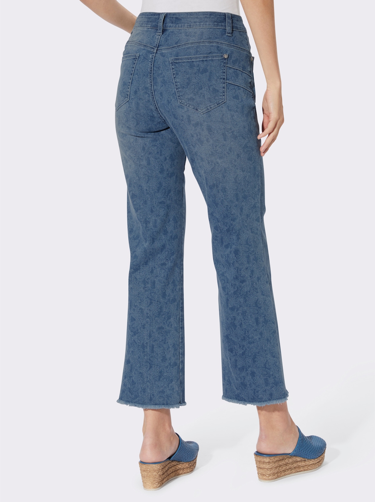 heine Jean push-up - bleu blanchi