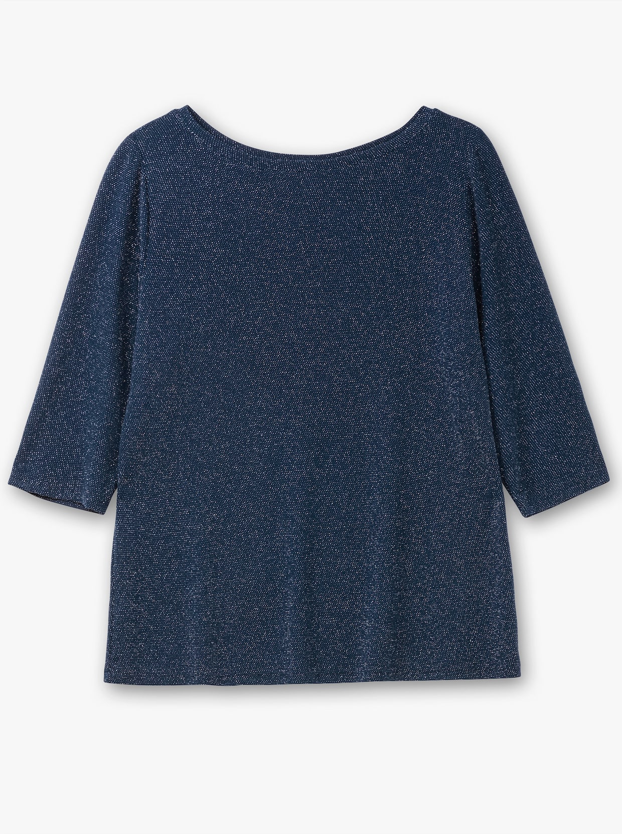 sheego Shirt met 3/4-mouw - Saffier
