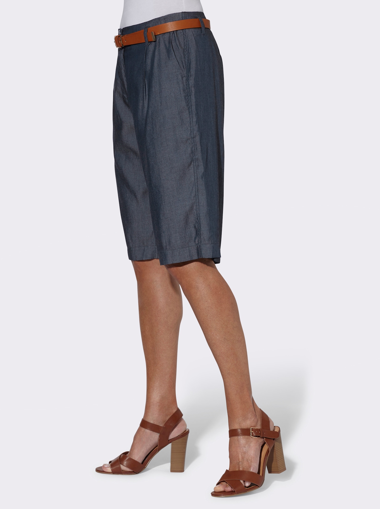 Bermudas mit Bundfalten - dark blue