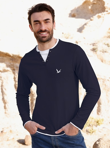 Catamaran Langarmshirt im Doppelpack - mint + hellgrau