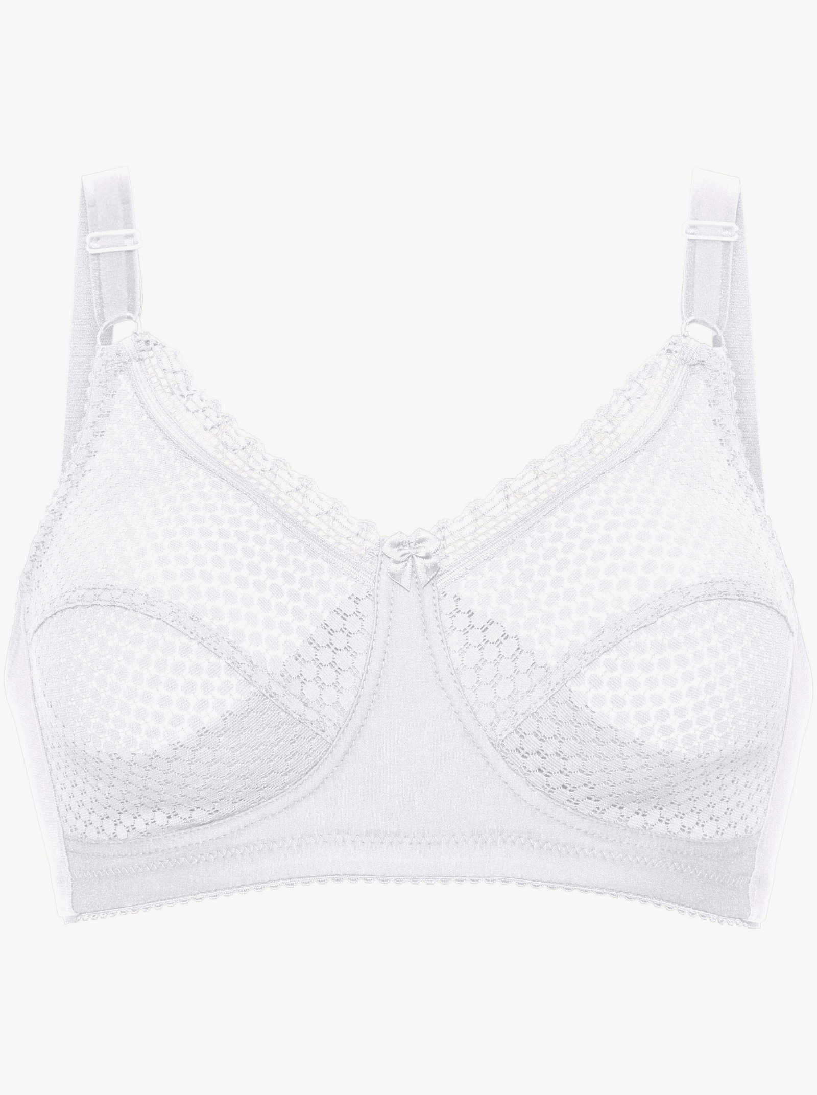 Miss Mary BH ohne Bügel mit vorne verstellbaren Trägern - weiß