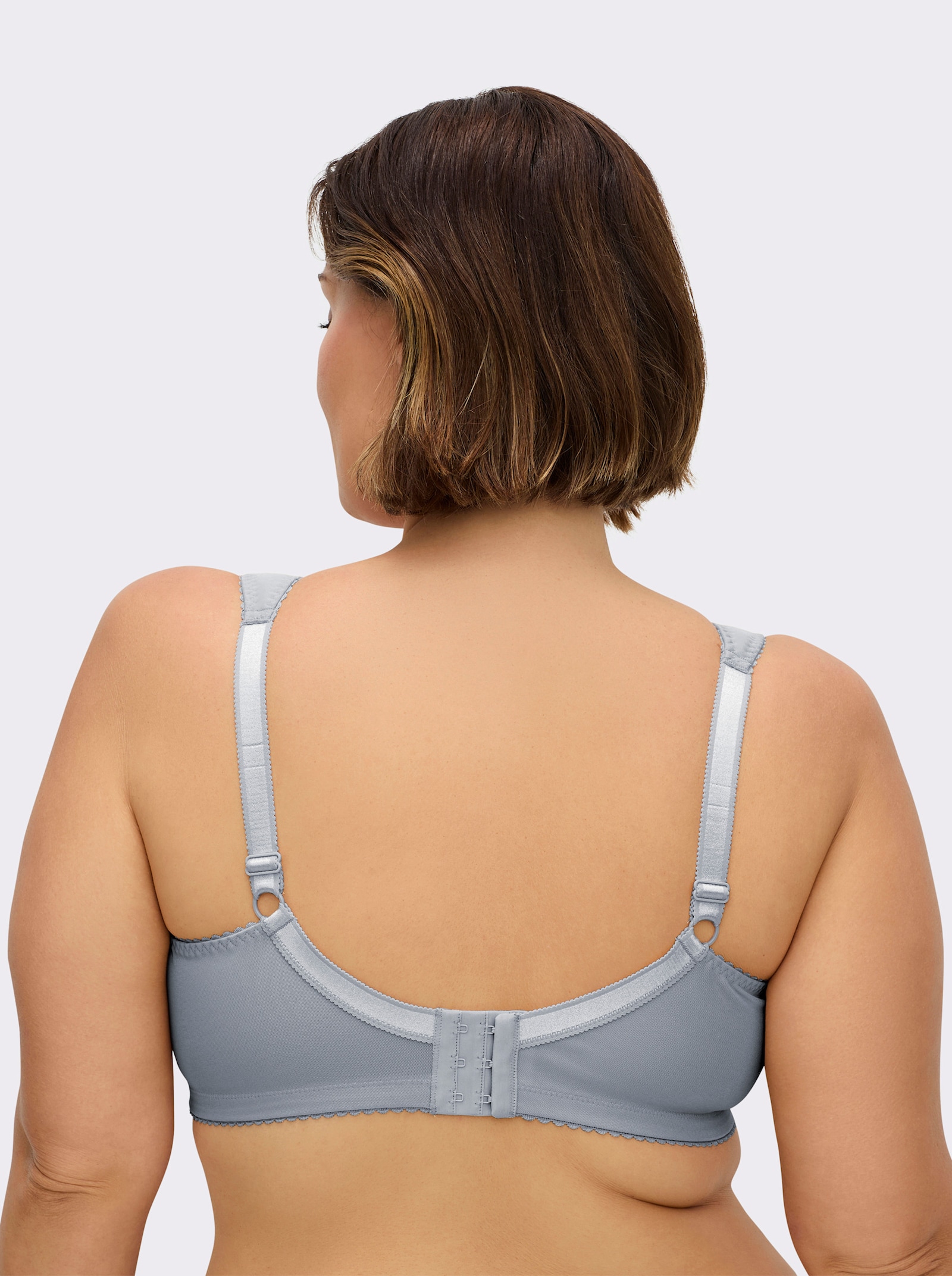 wäschepur Entlastungs-BH ohne Bügel mit Stretch-Spitze - silberfarben