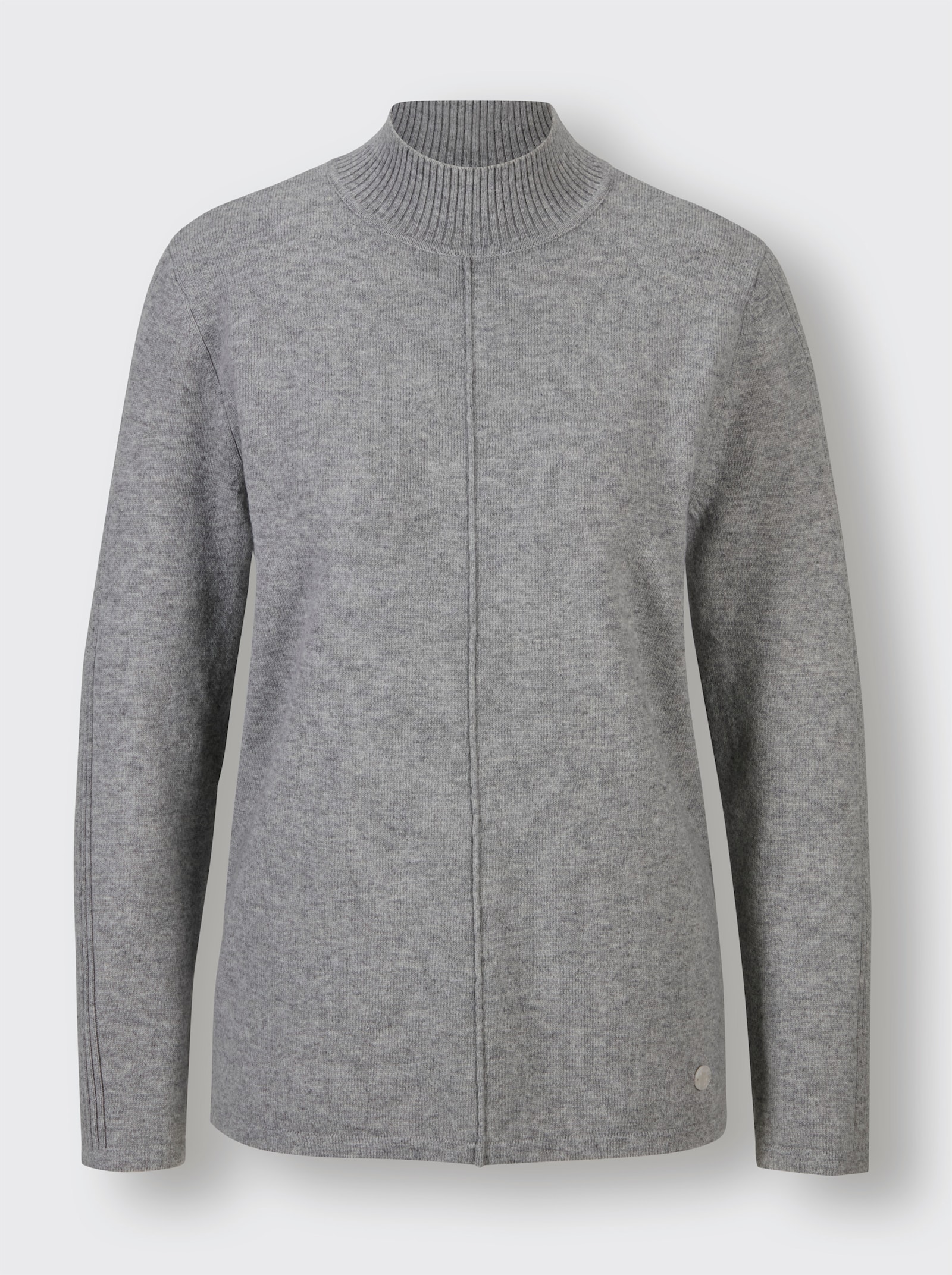 CREATION L PREMIUM Pullover met opstaande kraag en kasjmier - steengrijs/gemêleerd