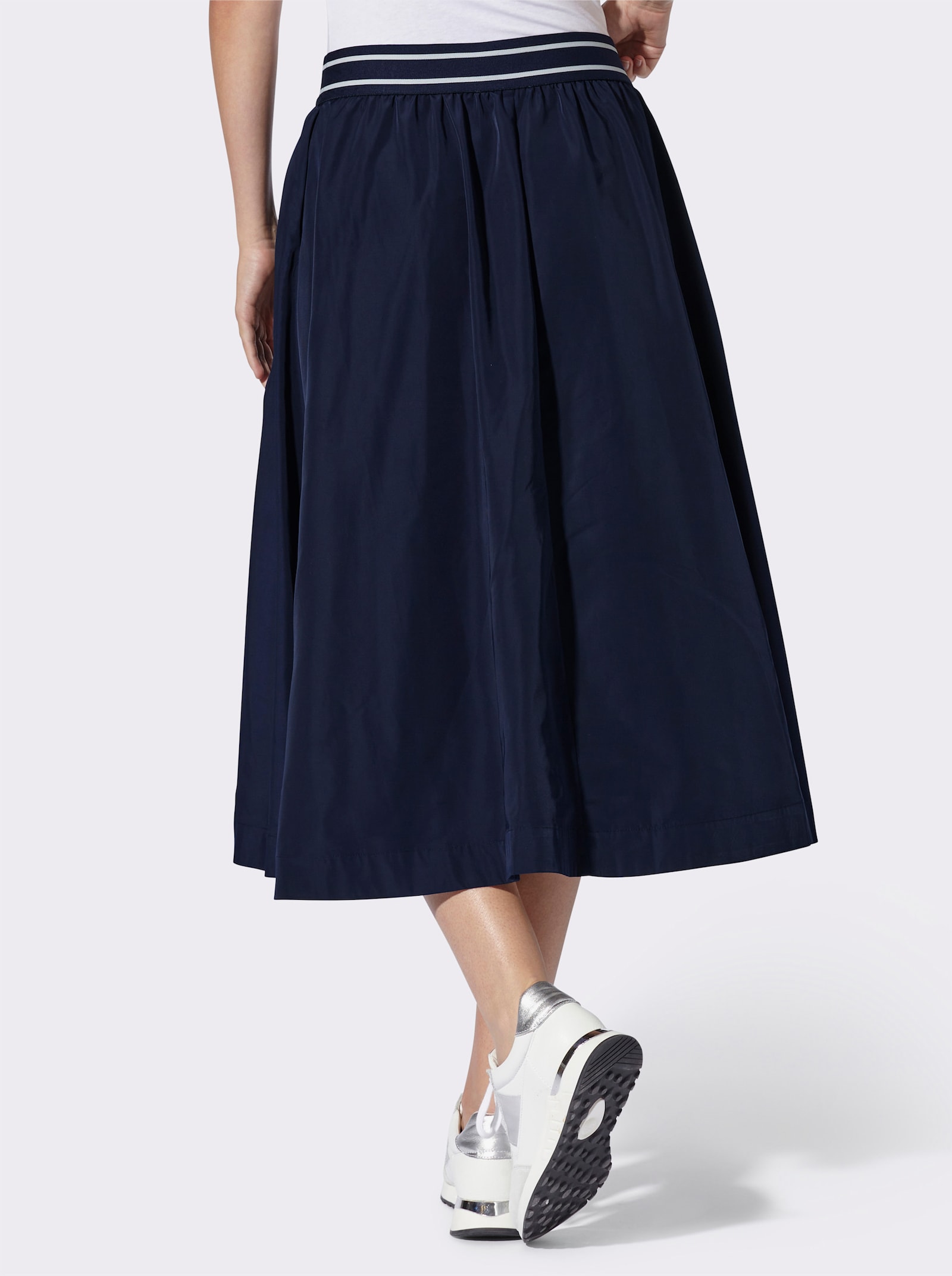 heine Webrock mit leichtem Glanz - marine