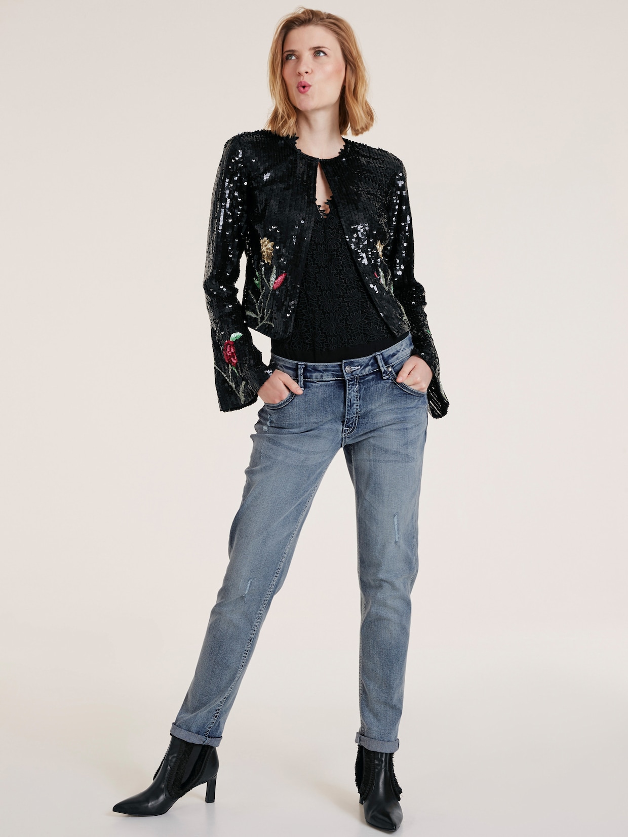 heine Destroyed-jeans - bleached