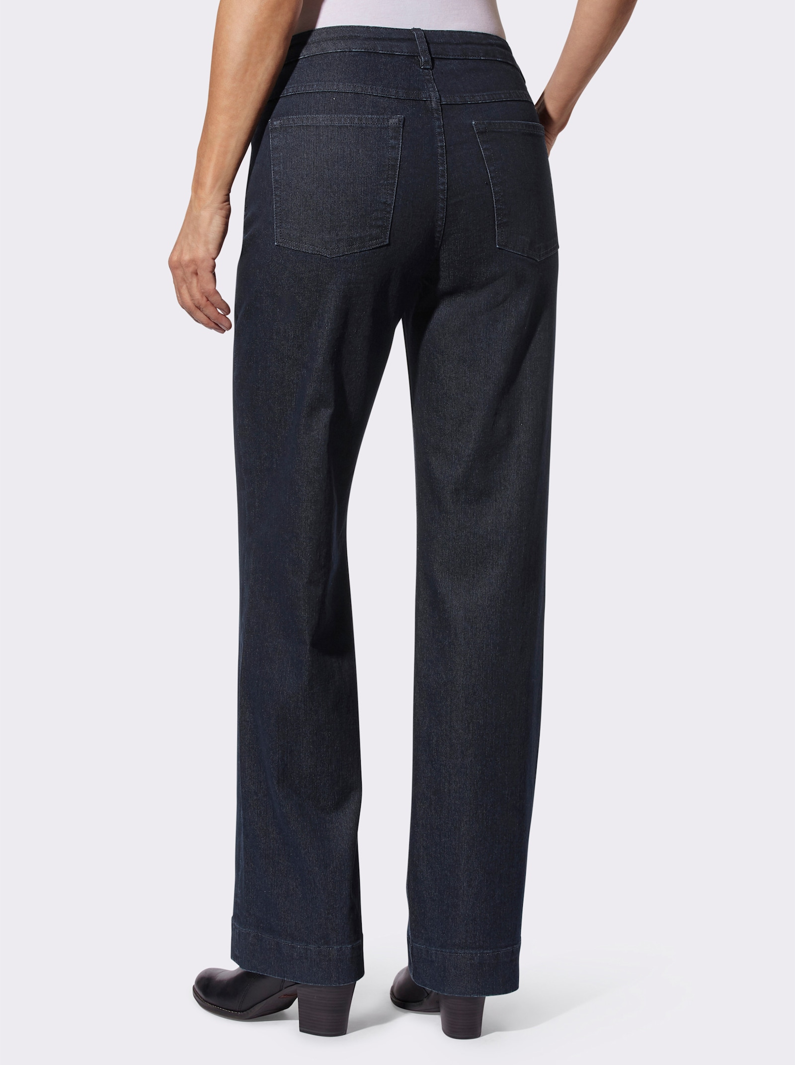 Jeans mit weitem Bein - dark blue