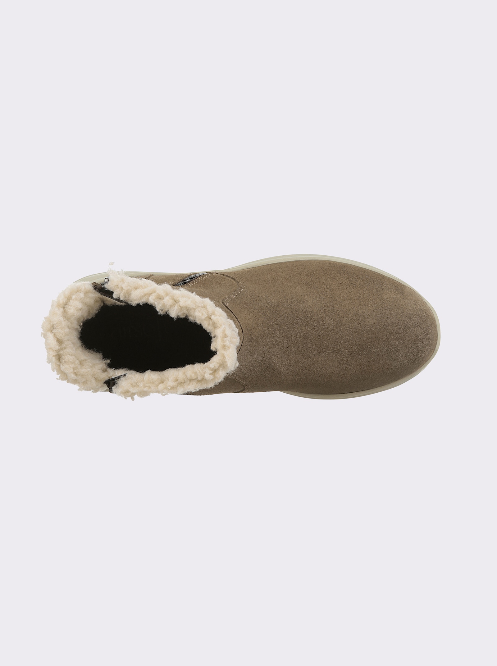 airsoft modern+ Enkellaarsje met dubbele ritssluiting - beige