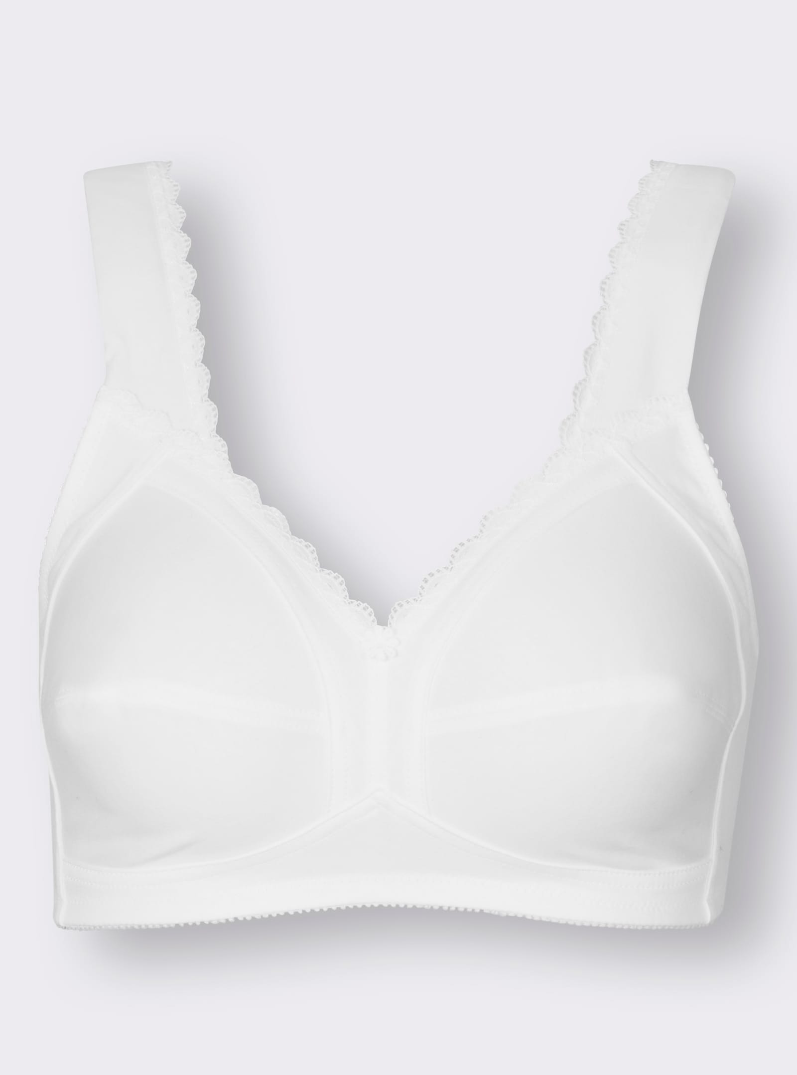 Susa Entlastungs-BH ohne Bügel aus reiner Baumwolle - weiß