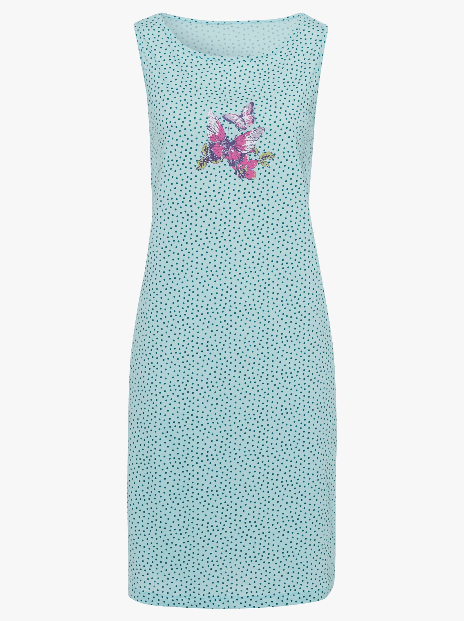 Nočná košeľa, lodičkový výstrih - ružová + bledomodrá