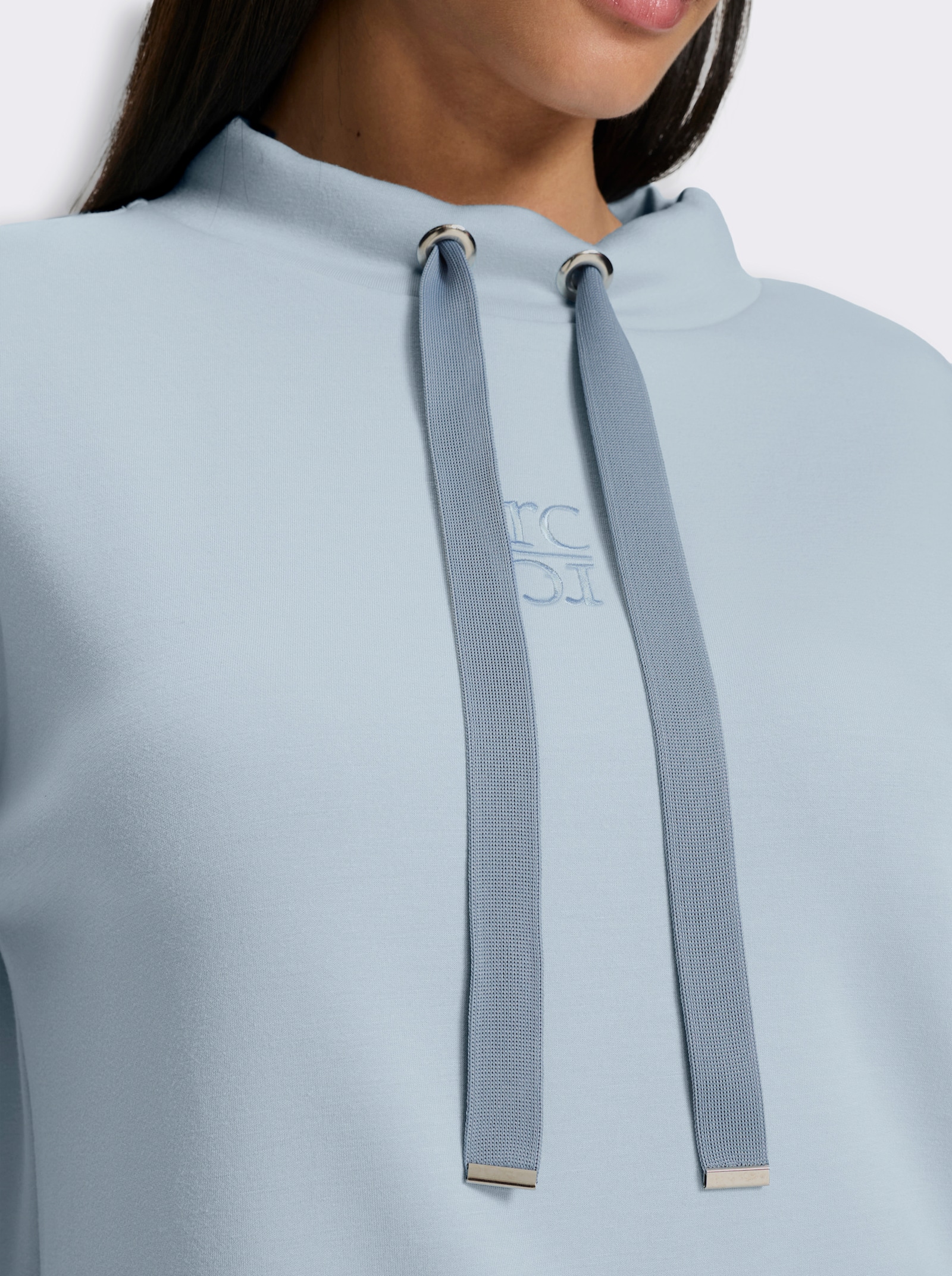 heine Sweatshirt mit Pailletten - hellblau-bleu