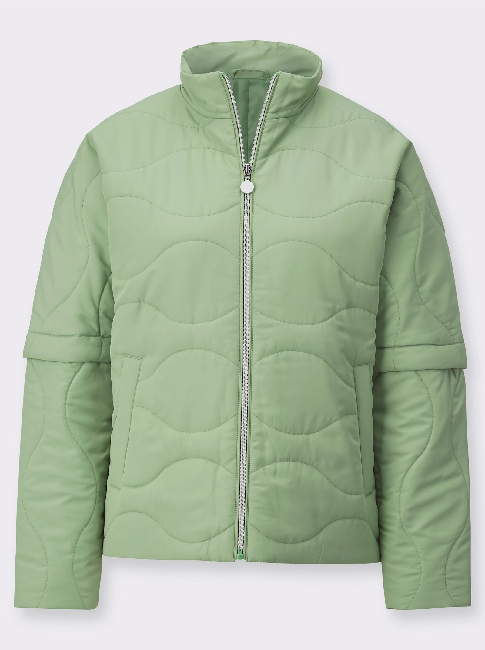 Functioneel jack met variabele mouwlengte - eucalyptus