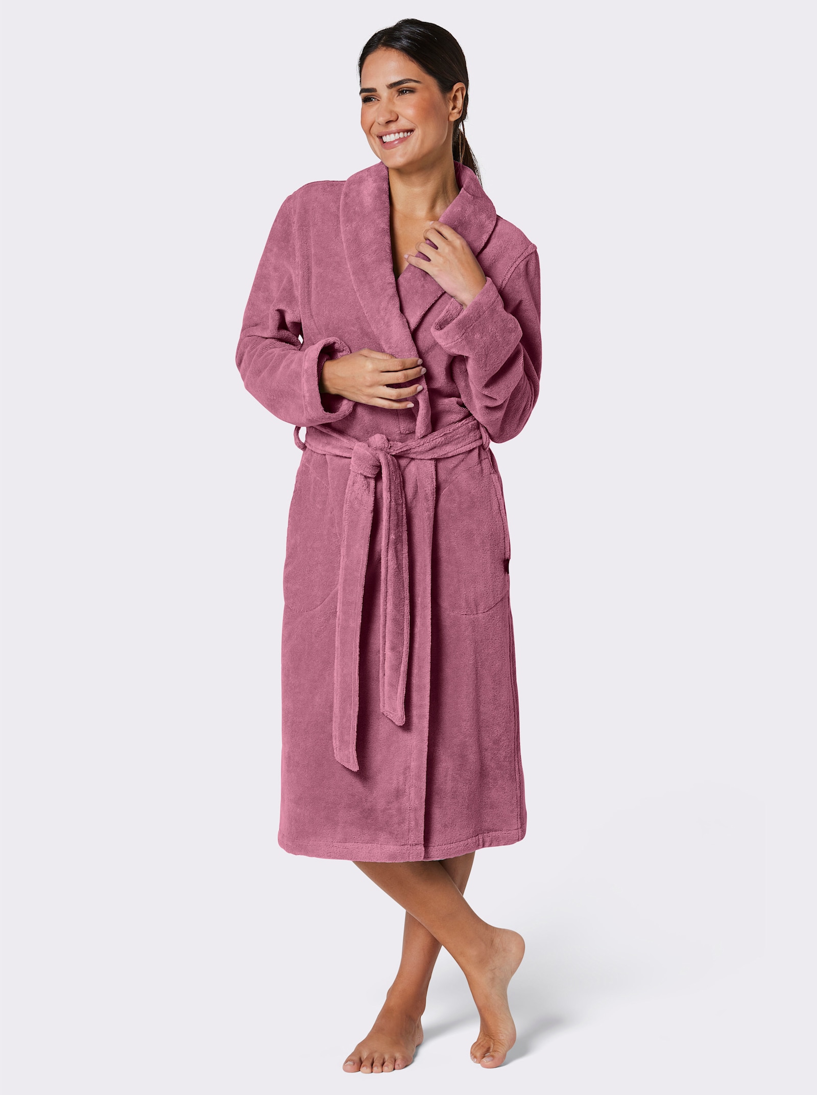 Cawö Damenbademantel - altrosa