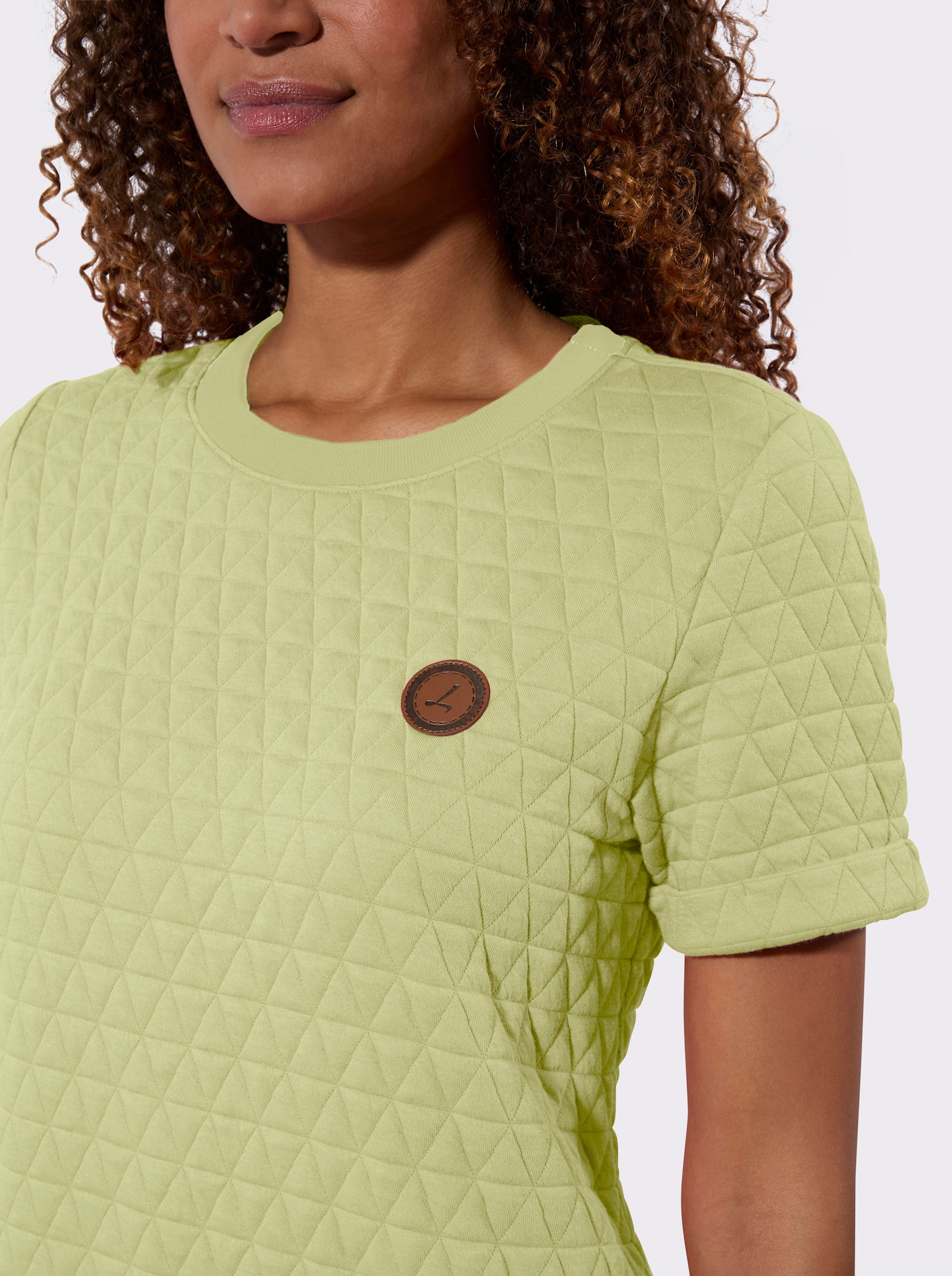 Sommerkleid im Jacquard-Muster - pistazie