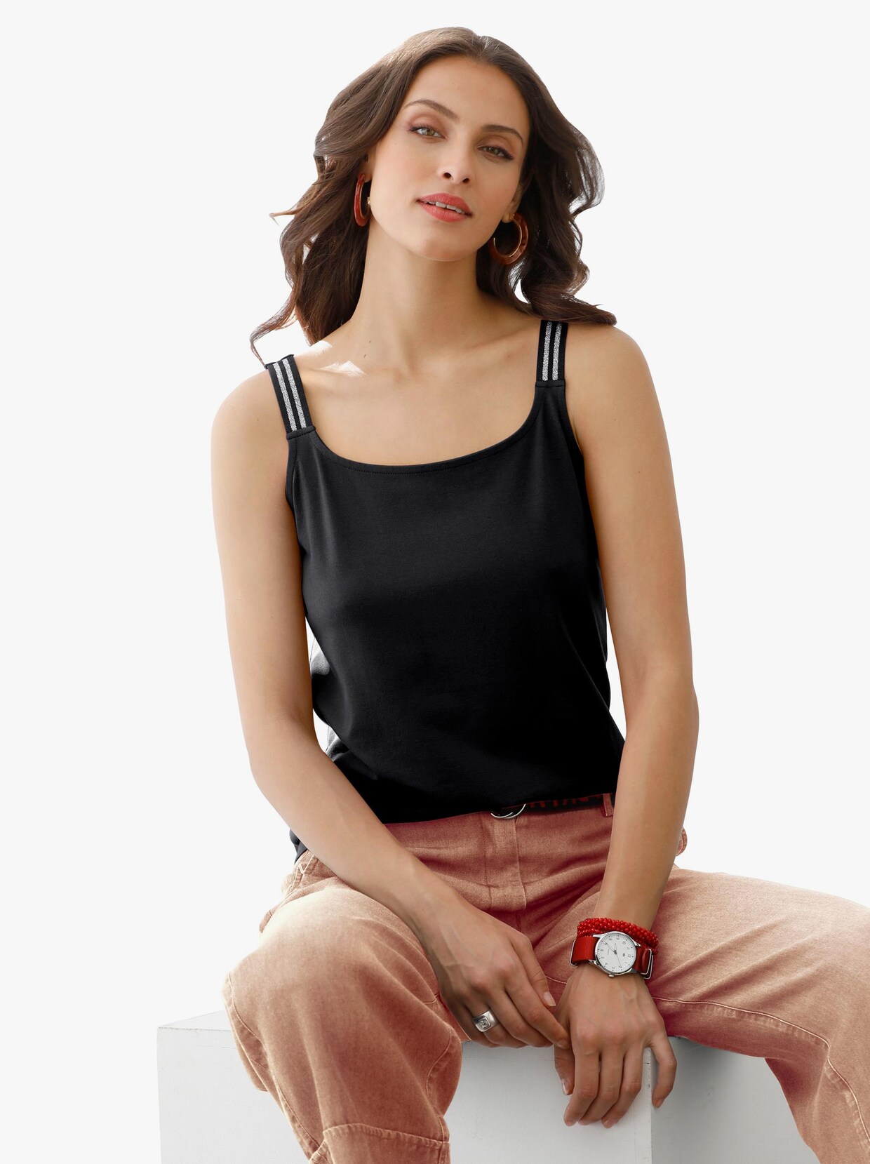 Sporttop - zwart