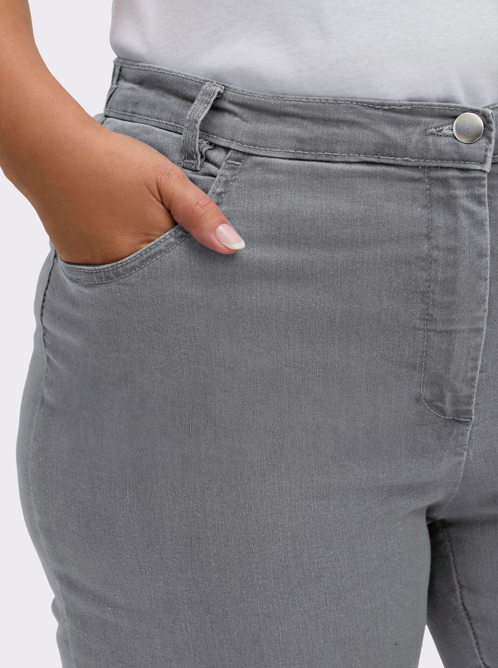 Jeans mit Stretch-Anteil - grey-denim