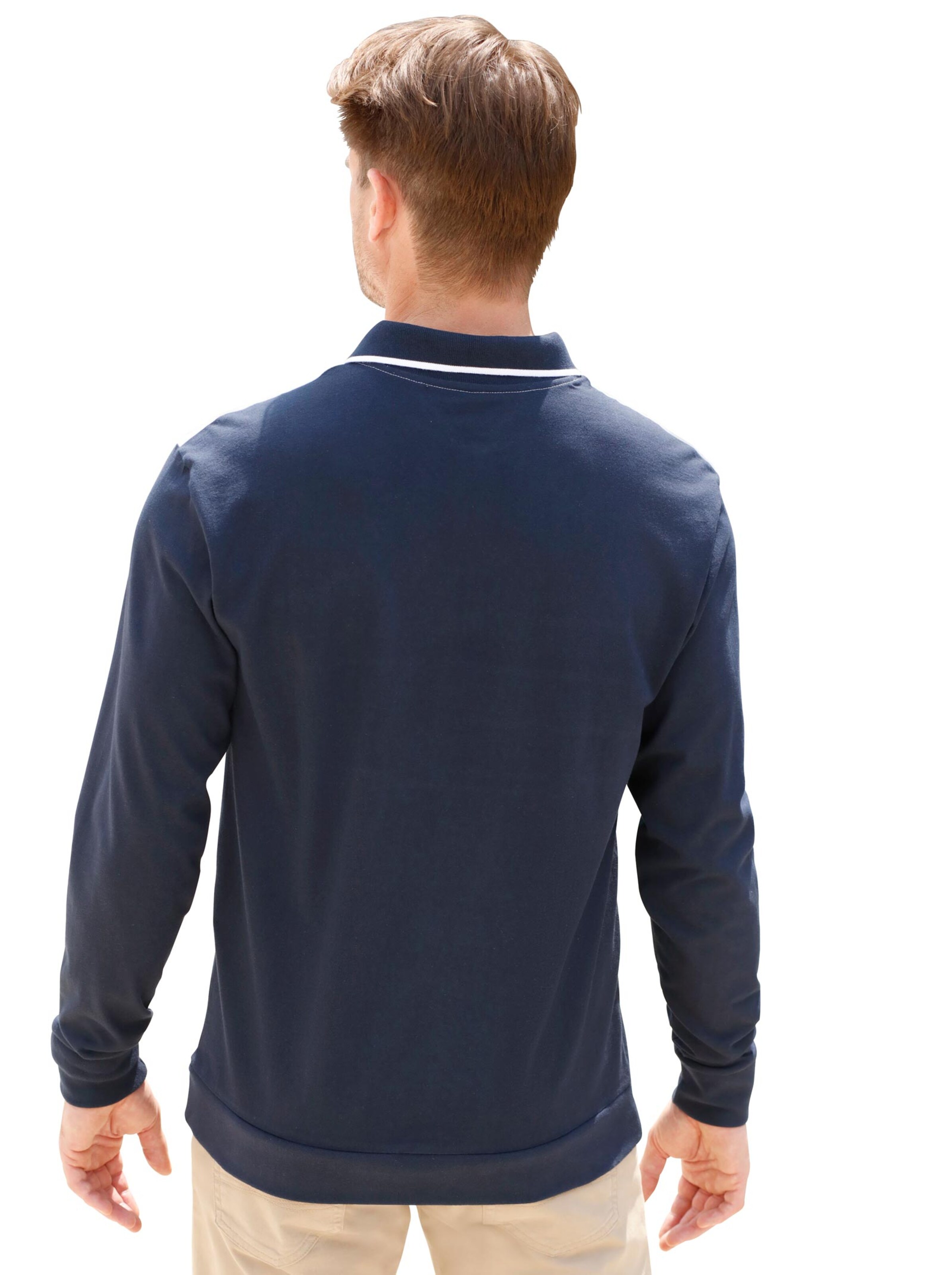 Poloshirt - marine-weiß