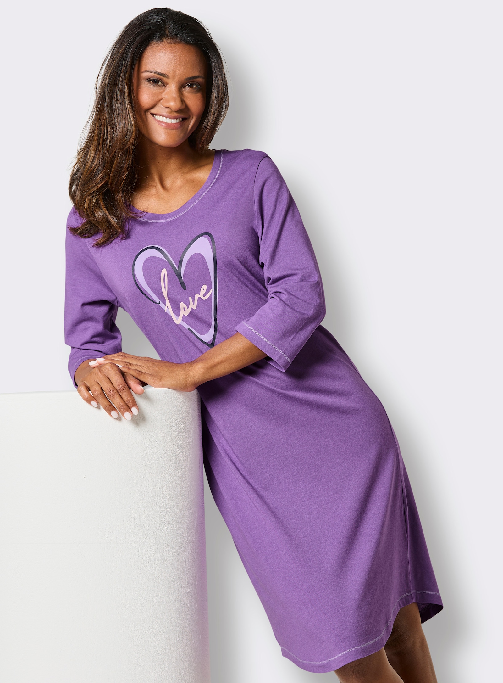 wäschepur Sleepshirts im Doppelpack - lila + hellrosé