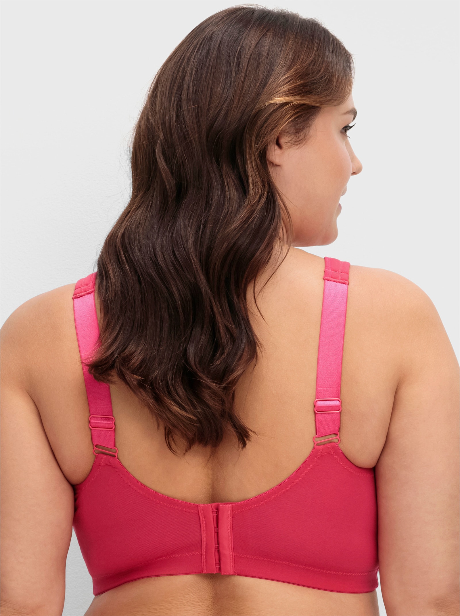 sheego Entlastungs-BH ohne Bügel im Doppelpack - graphit + orchidee