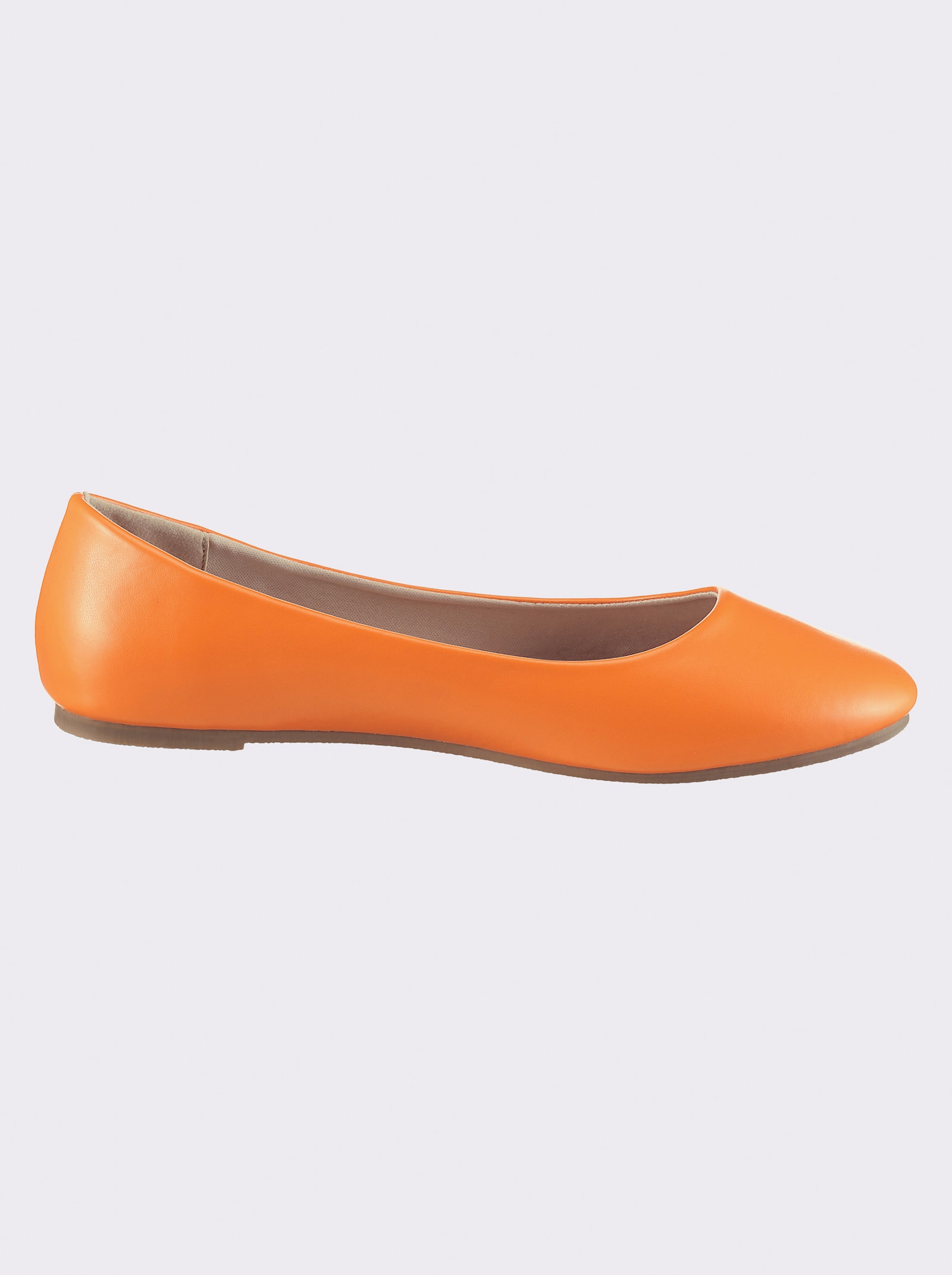 Ballerinaskor med halkhämmande slitsula - orange