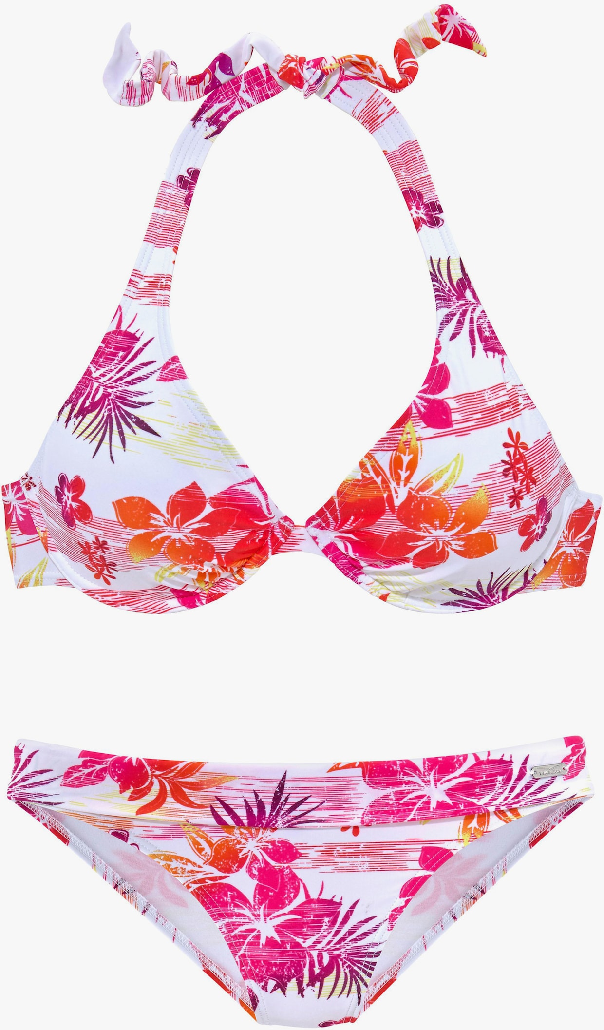 Venice Beach Beugelbikini - wit geprint