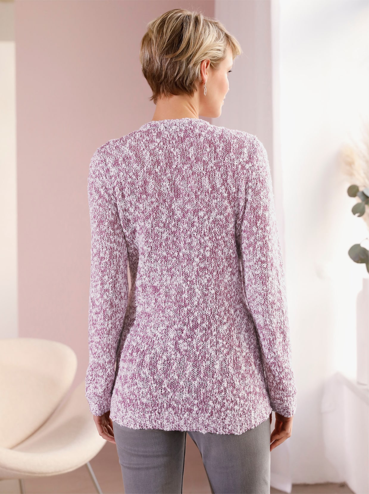 Pullover met ronde hals - violet