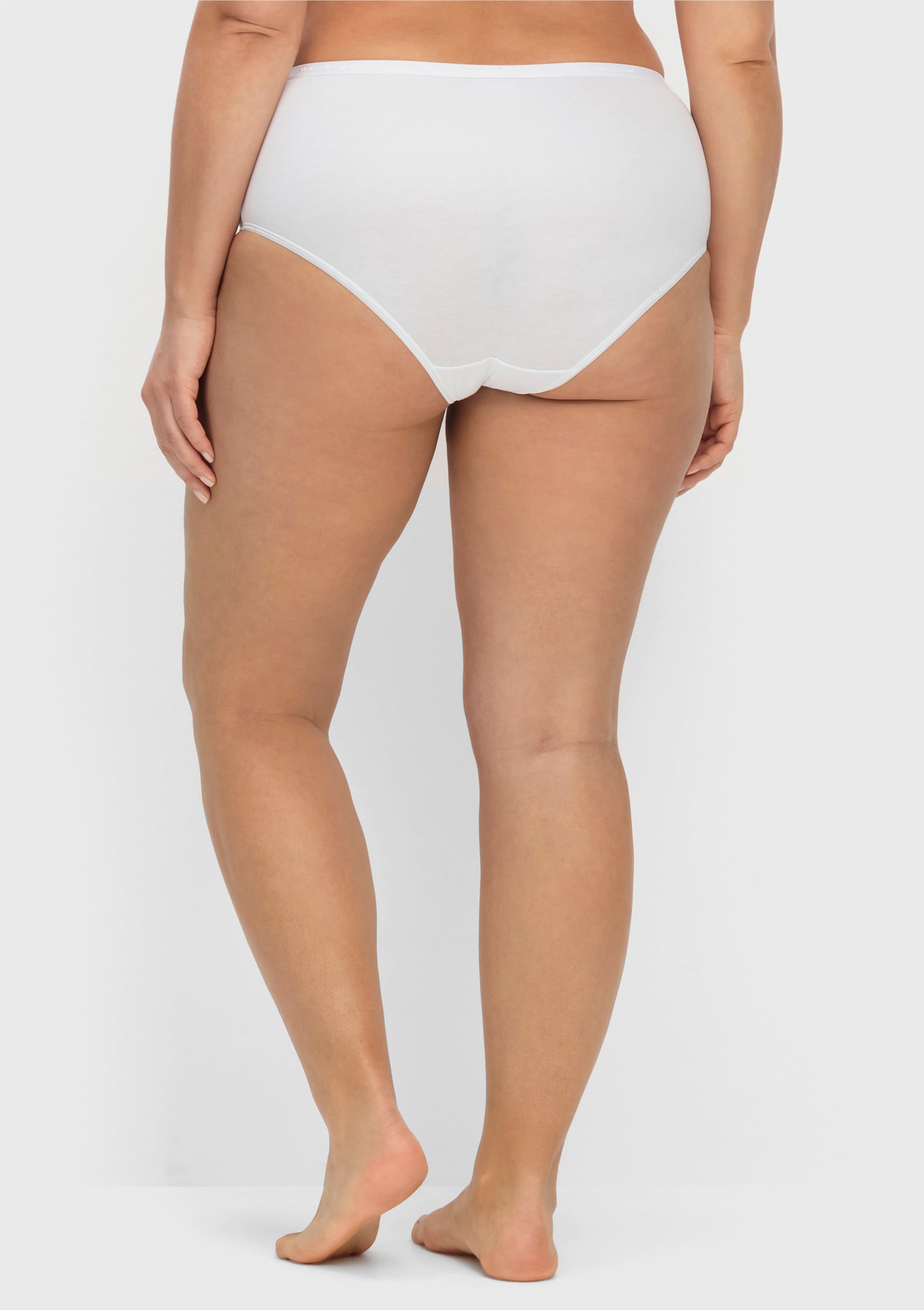 Taillenslip mit Elastik-Abschlüssen - weiß