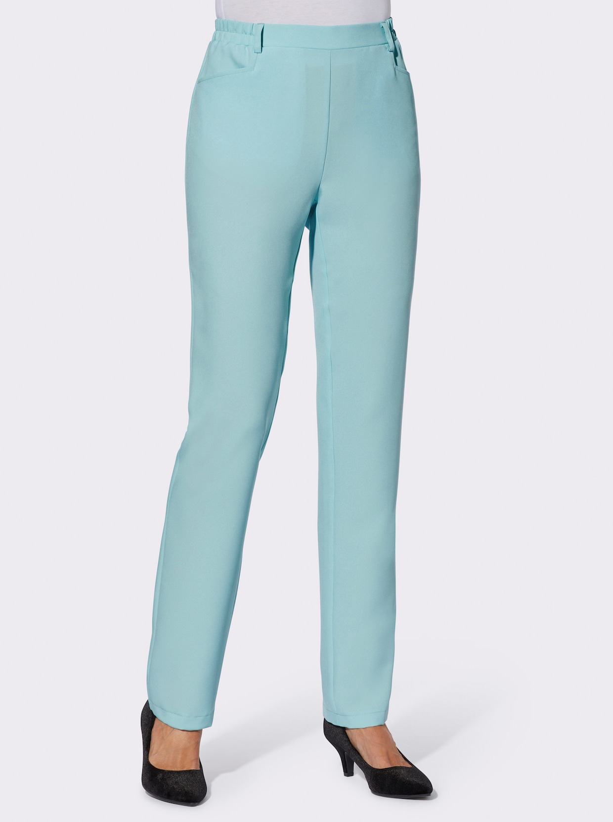 Broek met persplooien - mint