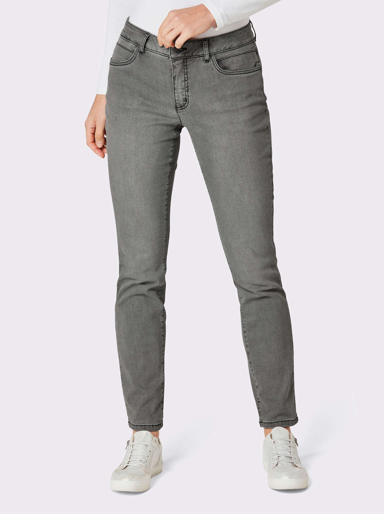 CREATION L PREMIUM Thermo-Jeans - grey denim