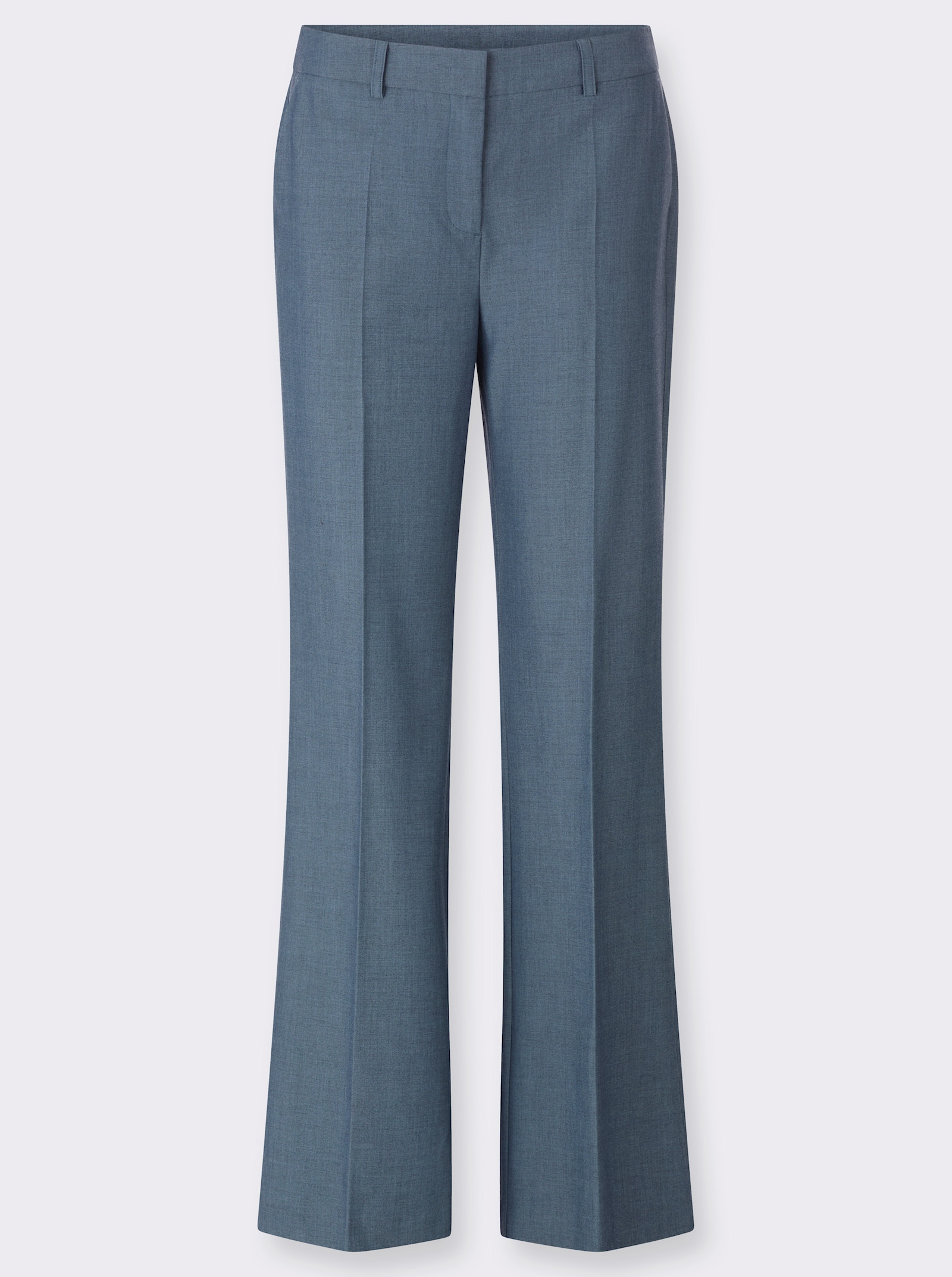 heine Bügelfaltenhose in Melange-Optik - rauchblau