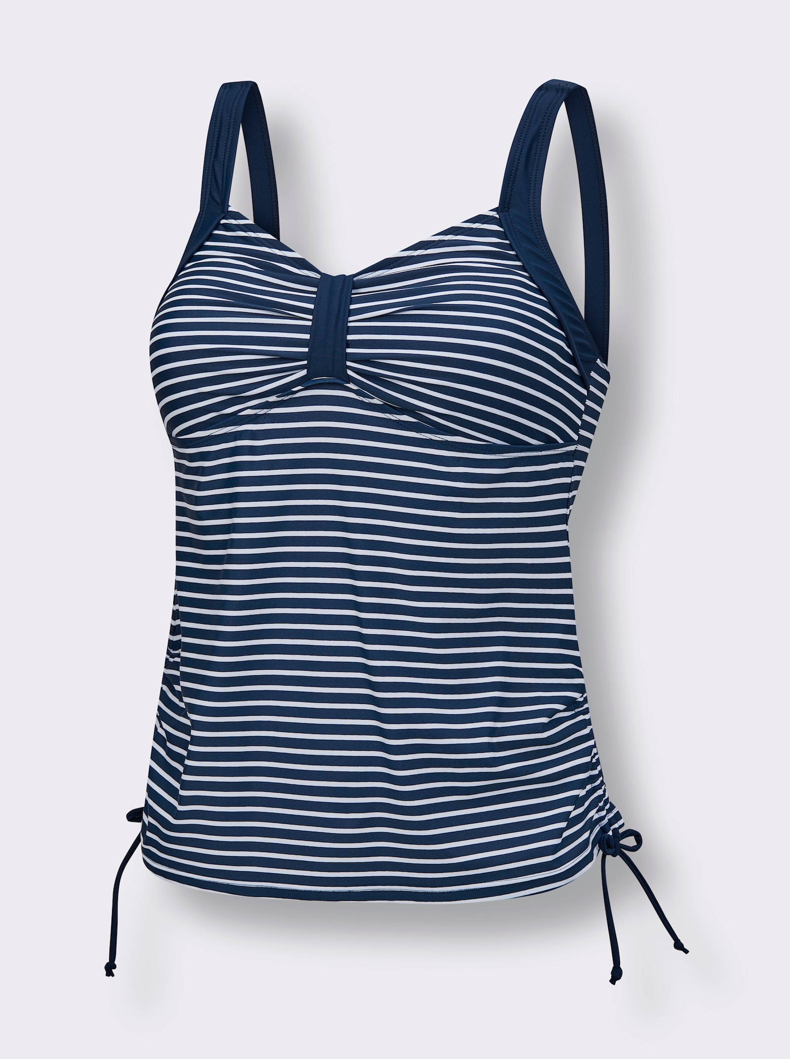 feel good Tankini-bovenstuk - marine/wit
