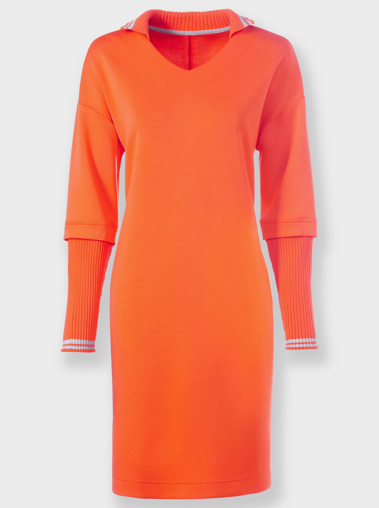 heine Freizeitkleid mit Glitzergarn-Akzenten - orange