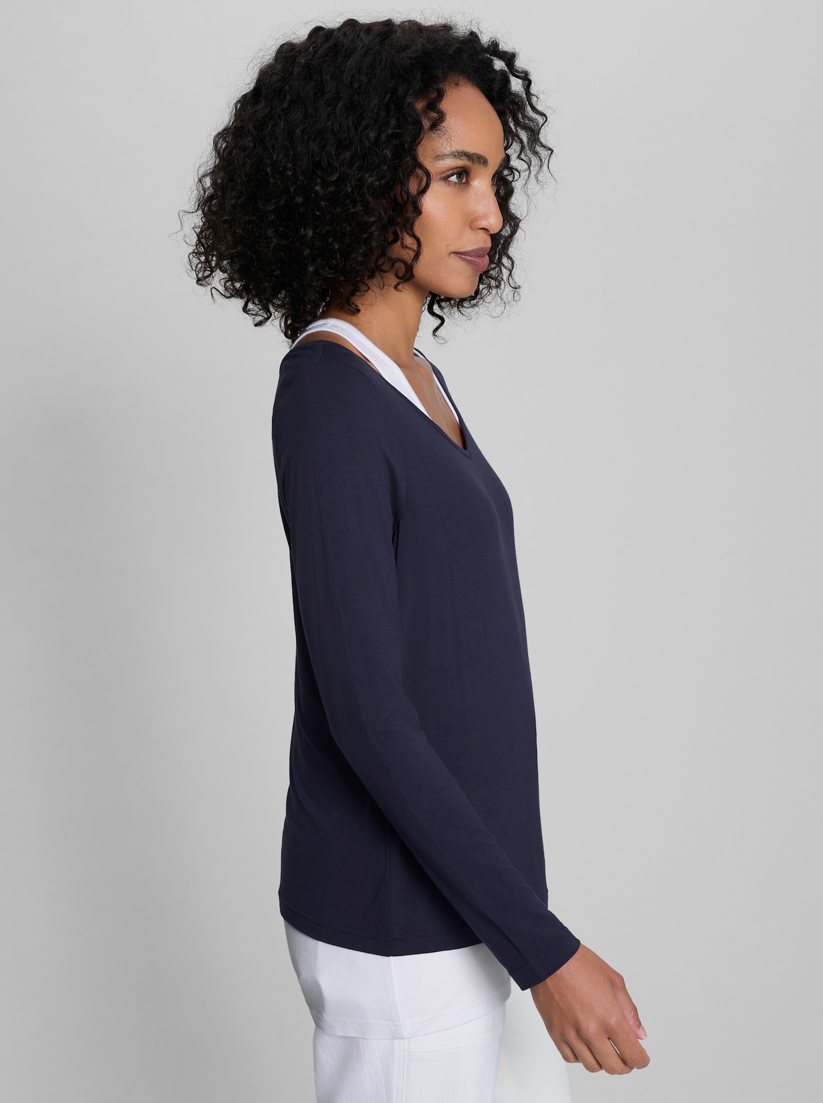 heine 2-in-1-Langarmshirt - marine