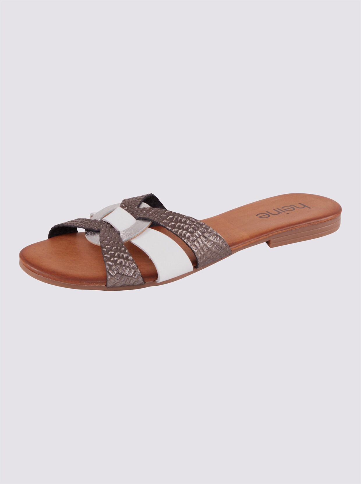 heine slippers - wit/zilverkleur