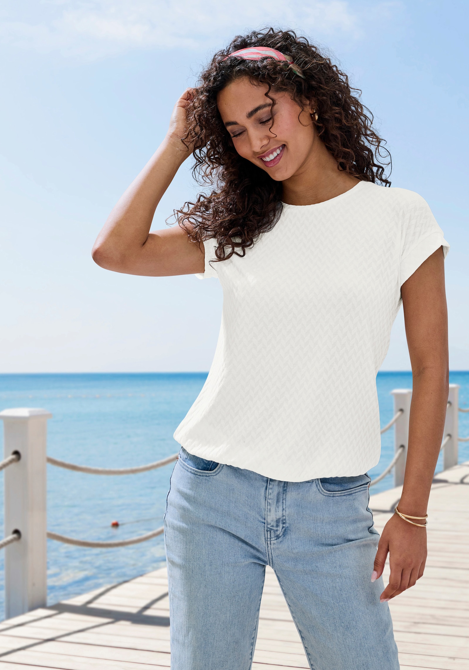 Vivance Kurzarmshirt - offwhite