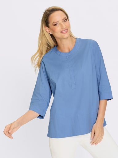 heine Baumwollbluse - himmelblau