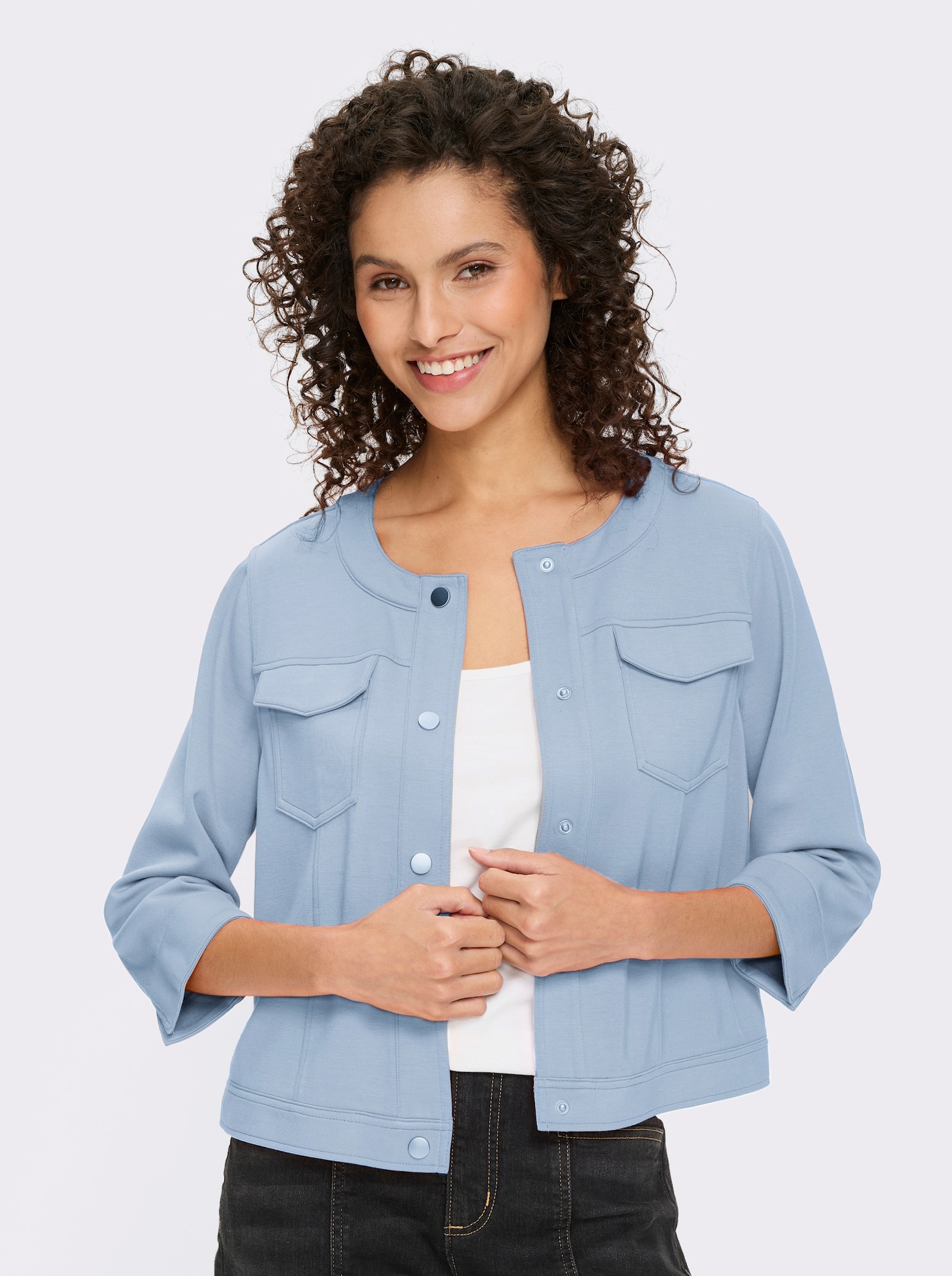 heine Shirtjacke - eisblau