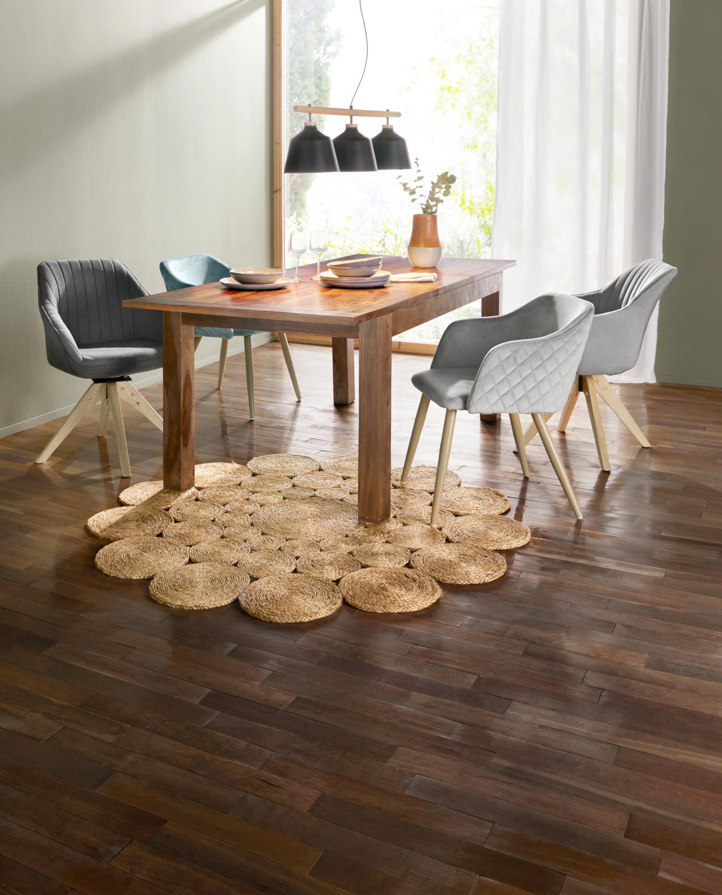 Deko & Beleuchtung Lampen heine home Pendelleuchte in schwarz-natur Deko & Beleuchtung Lampen heine home Pendelleuchte in schwarz-natur